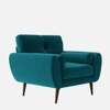Faro Velvet 1 Seater Sofa in T Blue Colour