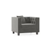 Windsor Luxe 1 Seater Fabric Sofa in Ash Grey Velvet Colour