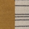 Jaipur Rugs Soft Geometric Striped Wool 5x8 Feet Undyed White And Gold Spice Dhurrie Carpet