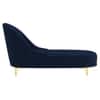 Alkano Velvet Chaise Lounger in Navy Blue Color
