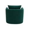 Oxford Boucle Fabric Lounge Chair in Green Colour