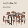 Aquila Live Edge 6 Seater Dining Table With Set Of 6 Vivien Chairs