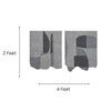 Abstract Handmade Wool Silk Wall Art Grey 2 Panel Set 4 x 2 Feet