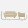 Colam Velvet 2 Seater Sofa in Cream Colour
