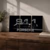 The Castle Decor Porsche 911 Black Luxury Car Wall Art Set of 3 14x20 Inch