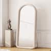 The Artment Unbreakable Beige Arch Puff Floor Mirror (160 x 60) cm