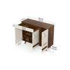 Kaspen Engineered Wood Wood Dual Tone 3 Doors Shoe Rack Cabinet Slipper Footwear Stand Organizer with Drawer can Store Up to 16 Pairs for Home (Brown Maple & Frosty)