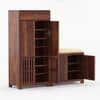 Noguchi Shoe Rack Of 40 Pairs In Provincial Teak Color
