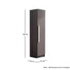 Hexa Red Wooden 1 Door Wardrobe with Huge Storage Space in Slate Grey Colour