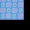 Olivia Blue Abstract 160 TC Cotton Double Size Bedsheet with 2 Pillow Covers