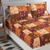 Martina Brown Geometric 160 TC Cotton Double Size Bedsheet with 2 Pillow Covers