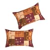 Martina Brown Geometric 160 TC Cotton Double Size Bedsheet with 2 Pillow Covers