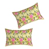 Carmen Green Floral 160 TC Cotton Double Size Bedsheet with 2 Pillow Covers