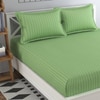 Mateo Green Solid 210 TC Cotton King Size Bedsheet with 2 Pillow Covers