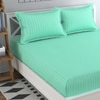 Carlos Green Solid 210 TC Cotton King Size Bedsheet with 2 Pillow Covers