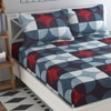 Laia Grey Geometric 160 TC Cotton Double Size Bedsheet with 2 Pillow Covers