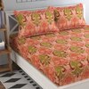Claudia Multicolor Abstract 160 TC Cotton Double Size Bedsheet with 2 Pillow Covers