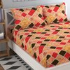 Daniel Multicolor Geometric 160 TC Cotton Double Size Bedsheet with 2 Pillow Covers