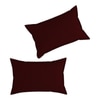 Javier Maroon Solid 210 TC Cotton King Size Bedsheet with 2 Pillow Covers