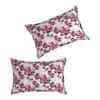 Sara Pink Floral 160 TC Cotton Double Size Bedsheet with 2 Pillow Covers