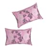Irene Pink Floral 160 TC Cotton Double Size Bedsheet with 2 Pillow Covers