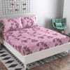 Irene Pink Floral 160 TC Cotton Double Size Bedsheet with 2 Pillow Covers