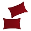 Iker Red Solid 210 TC Cotton King Size Bedsheet with 2 Pillow Covers