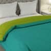 Falguni 
Sea Green-Lemon Green Solid 250 Gsm Microfiber Single Bed Comforter