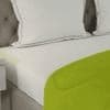 Falguni 
Sea Green-Lemon Green Solid 250 Gsm Microfiber Single Bed Comforter