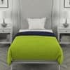 Ekiya 
Navy Blue-Parrot Green Solid 250 Gsm Microfiber Single Bed Comforter