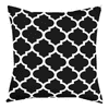 Mittens Black Geometric 16 X 16 Inches Polyester Cushion Cover