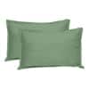 Chanel Green Solid 28*17 Inches Cotton Pillow Covers - Set Of 2