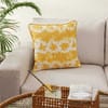 Maliku Yellow Cotton Cushion Cover
