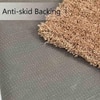 Beige Solid Soft Feel Anti-Skid Polyester Carpet -3X5 Feet