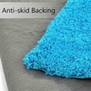 Blue Solid Soft Feel Anti-Skid Polyester Carpet -3X5 Feet