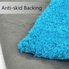 Blue Solid Soft Feel Anti-Skid Polyester Carpet -5X7 Feet