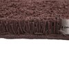 Brown Solid Soft Feel Anti-Skid Polyester Carpet -5X7 Feet
