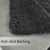 Grey Solid Soft Feel Anti-Skid Polyester Carpet -4X6 Feet