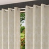 Xanthe Cream Color Geometric Window Curtain   Set of 2