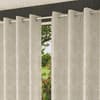 Xanthe Cream Color Geometric Door Curtain - Set of 2