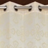 Xanthe Cream Color Geometric Long Door Curtain - Set of 2