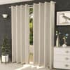 Sadhbh Cream Color Abstract Window Curtain   Set of 2