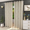 Layla Cream Color Floral Window Curtain   Set of 2