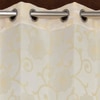 Layla Cream Color Floral Door Curtain - Set of 2
