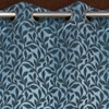 Lamina Blue Color Floral Door Curtain - Set of 2