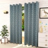 Lamina Blue Color Floral Door Curtain - Set of 2