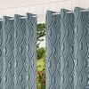 Emma Blue Color Abstract Window Curtain   Set of 2
