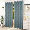 Emma Blue Color Abstract Door Curtain - Set of 2