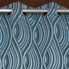 Emma Blue Color Abstract Door Curtain - Set of 2