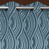 Emma Blue Color Abstract Long Door Curtain - Set of 2